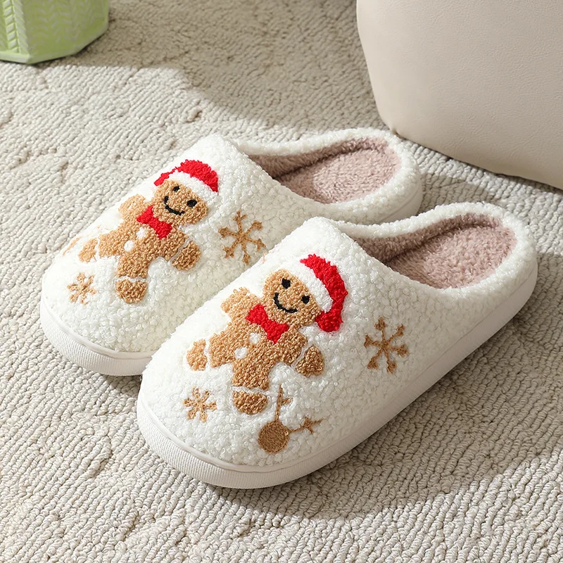Men Shoes For Winter - Cute Gingerbread Winter Warm Christmas Women