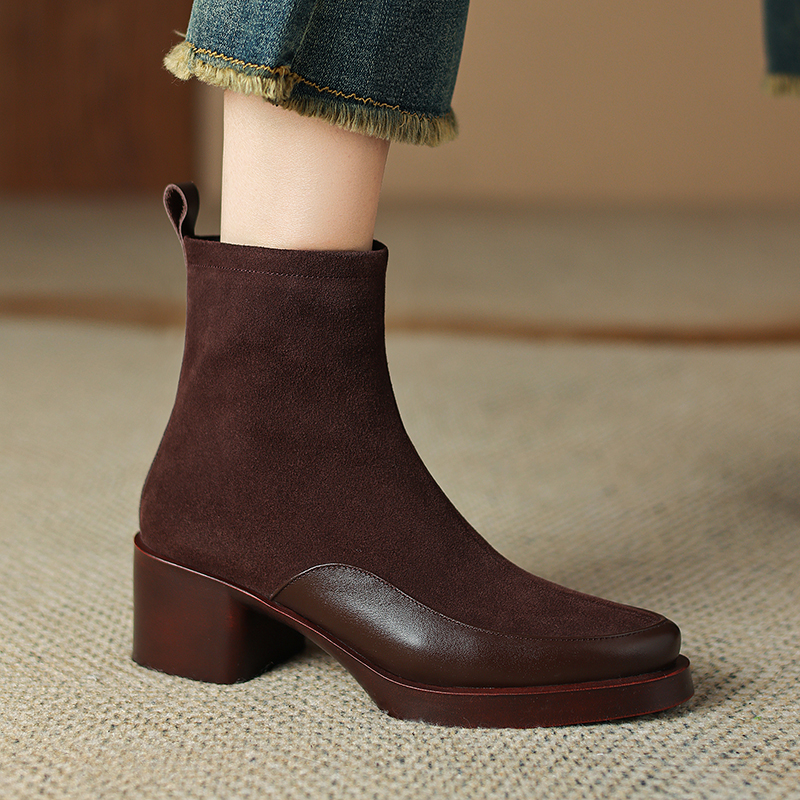 Chelsea Boots Suede - 2025 New Women's Short Boots Genuine