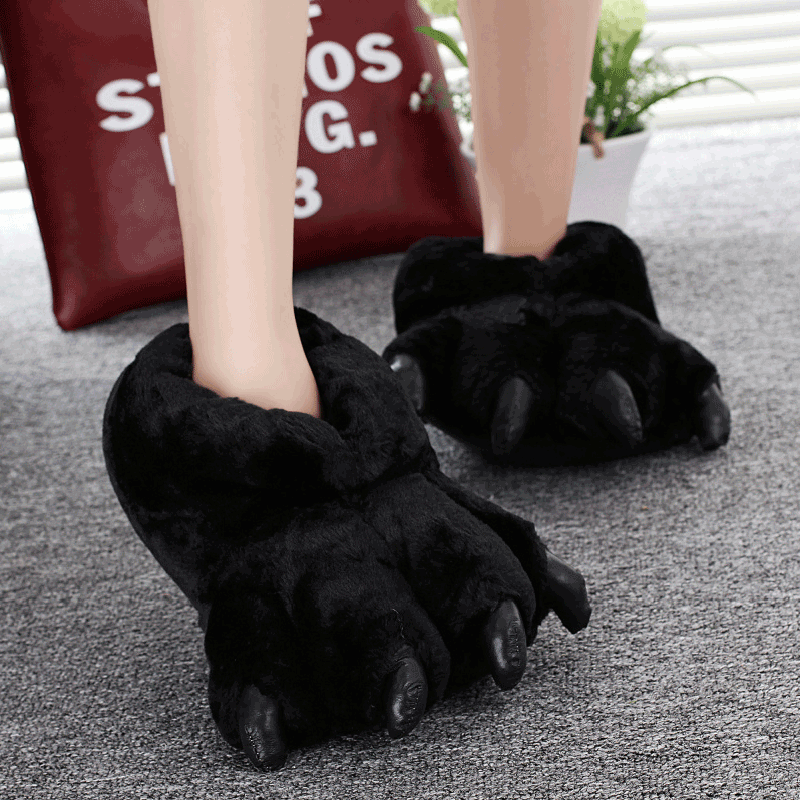 Men Shoes Size - Size 35-43 Black Animal Paw Shoes