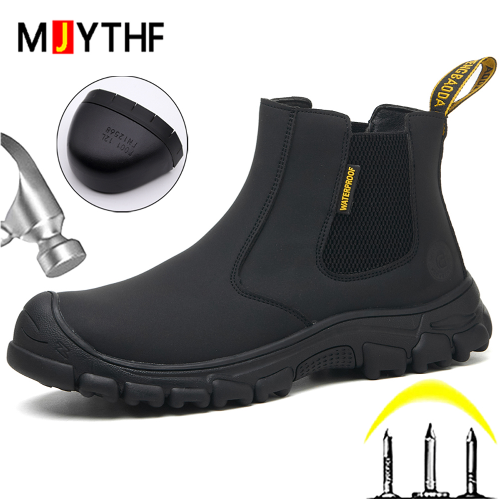 Chelsea Boots Suede - Waterproof Work Boots Men Puncture-Proof Safety