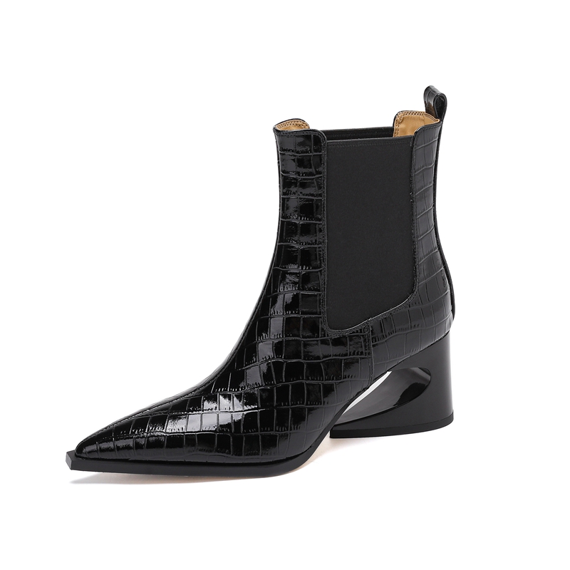 Women's new leather embossed p - đánh giá và giá Chelsea Boots Suede