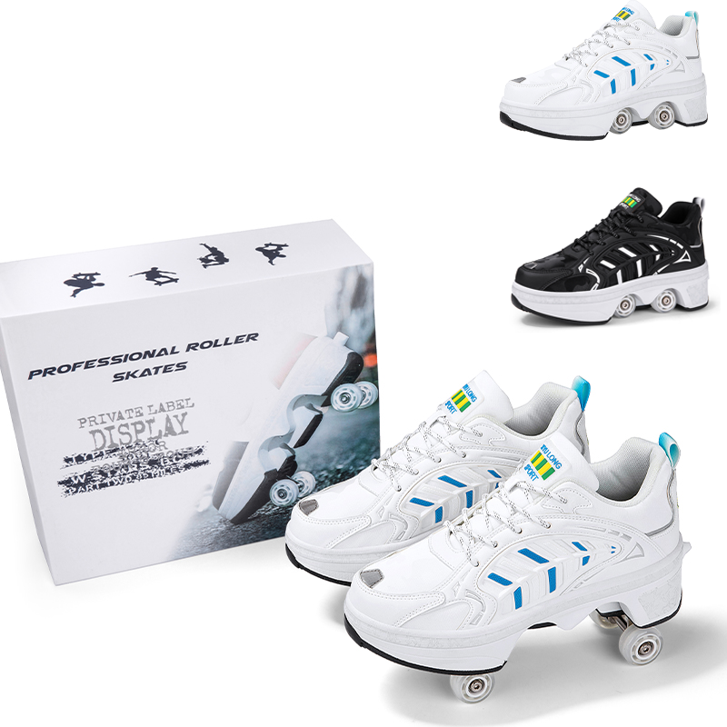 4 Wheels Retractable Roller Sk - đánh giá và giá Men Shoes Size