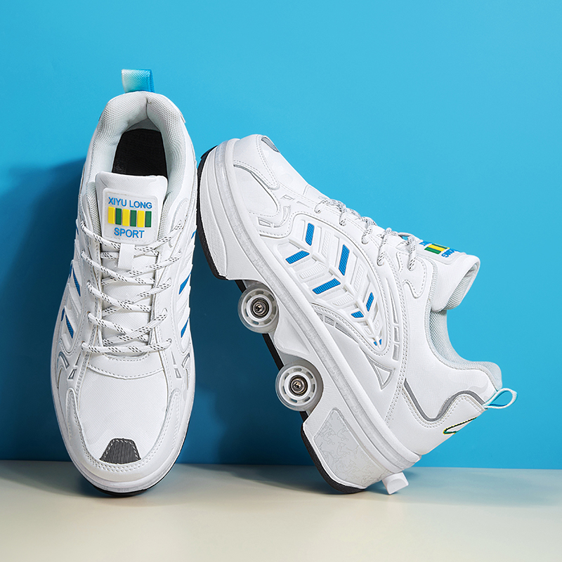 4 Wheels Retractable Roller Sk - đánh giá và giá Men Shoes Size