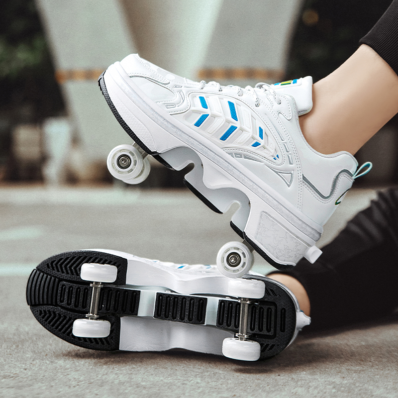 4 Wheels Retractable Roller Sk - đánh giá và giá Men Shoes Size