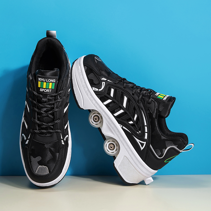 4 Wheels Retractable Roller Sk - đánh giá và giá Men Shoes Size