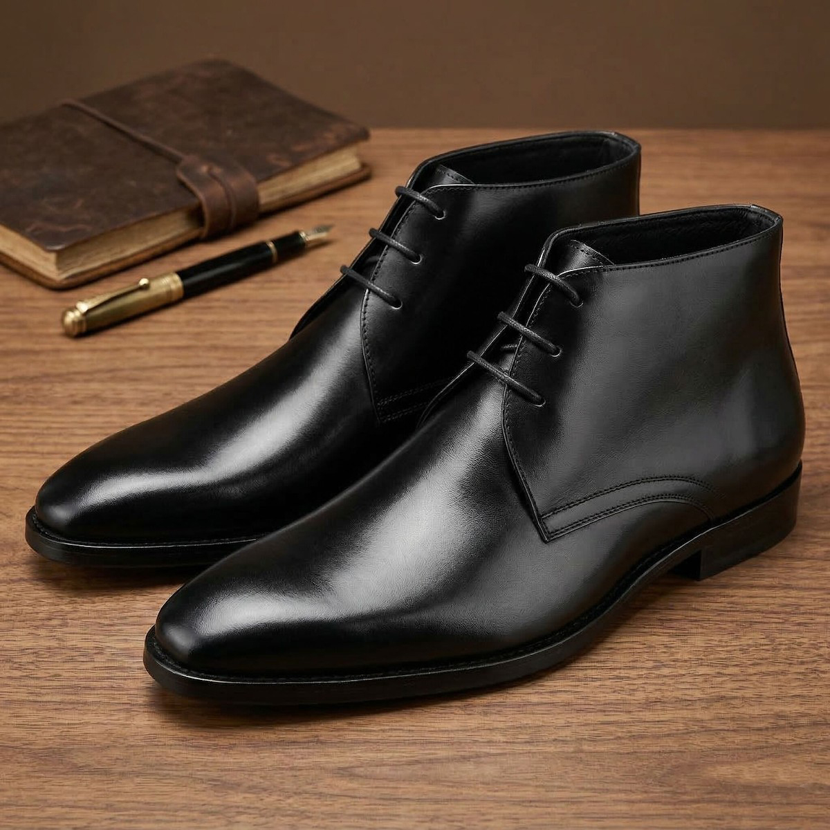 Men's Calf Leather Western Ank - đánh giá và giá Chelsea Boots Suede