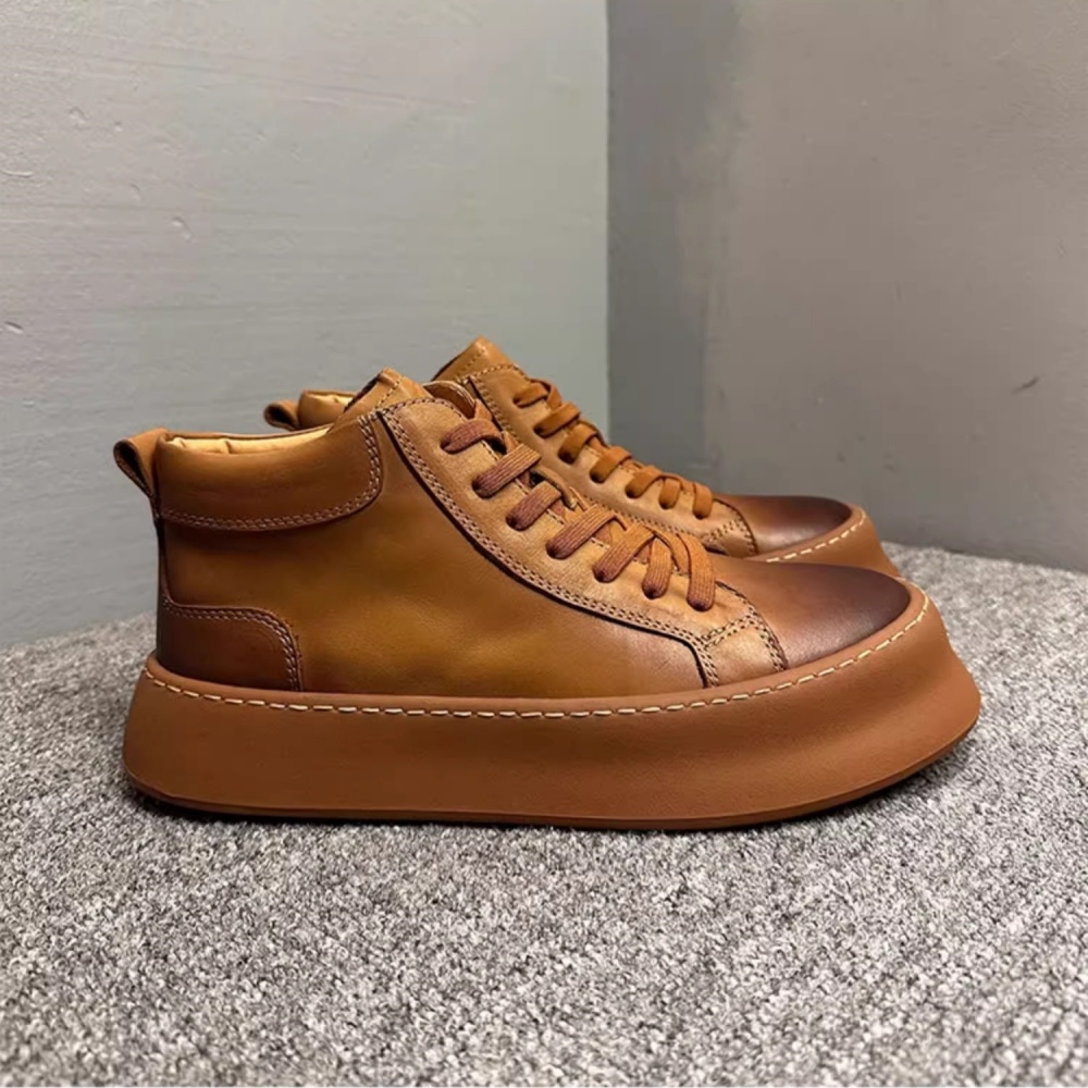Retro Cowhide Leisure Boots, C - đánh giá và giá Men'S Shoes Low Top