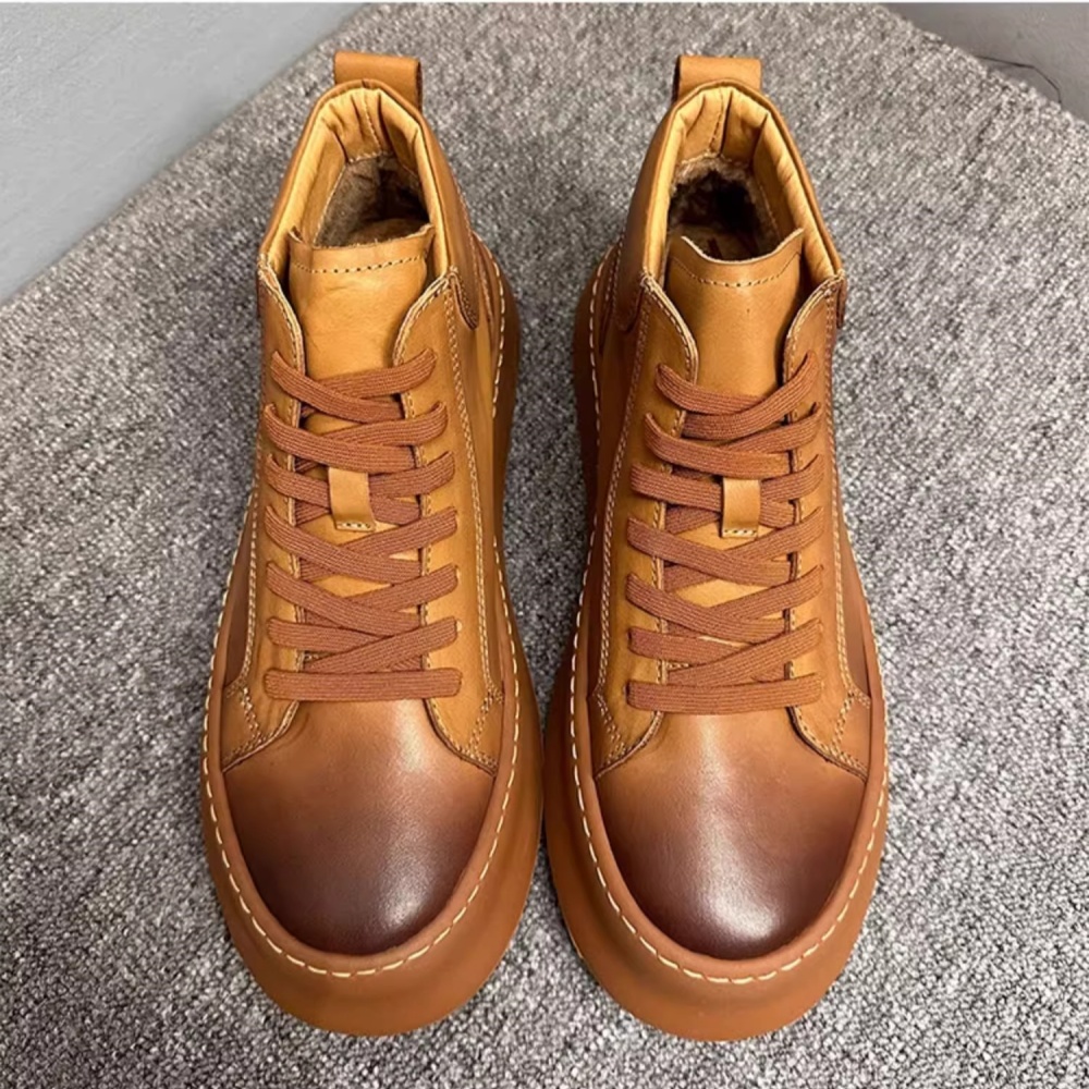 Retro Cowhide Leisure Boots, C - đánh giá và giá Men'S Shoes Low Top
