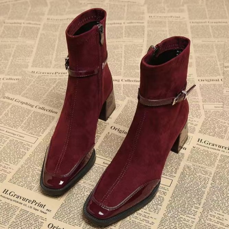 Autumn New Suede Short Boots 2 - đánh giá và giá Chelsea Boots Suede