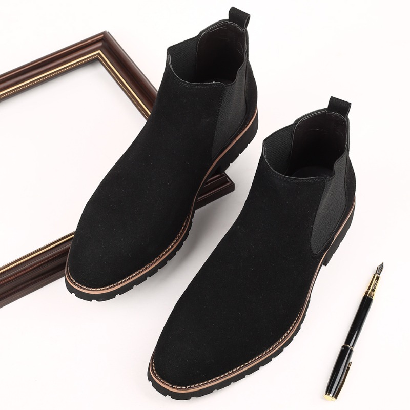 Men Ankle Boots British Style  - đánh giá và giá Chelsea Boots Suede