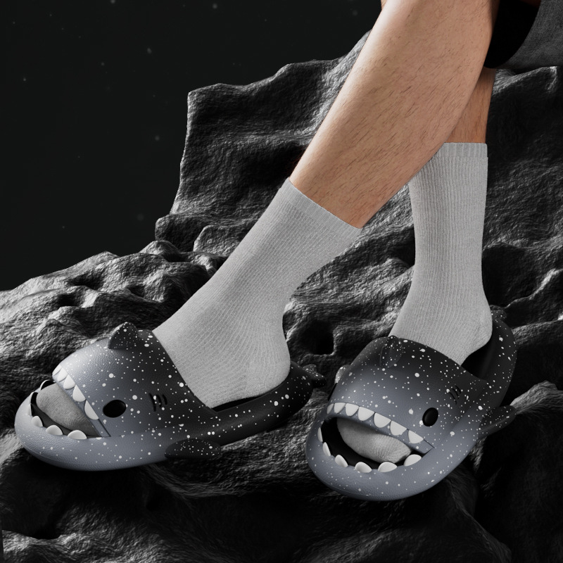 Cute Cartoon Shark Slippers Fo - đánh giá và giá Men Shoes Size