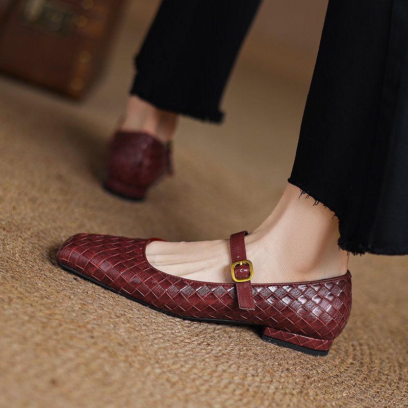 Woven Flat Bottom Mary Jane Wo - đánh giá và giá Shoes Heels Men