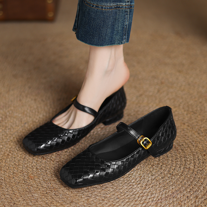 Woven Flat Bottom Mary Jane Wo - đánh giá và giá Shoes Heels Men