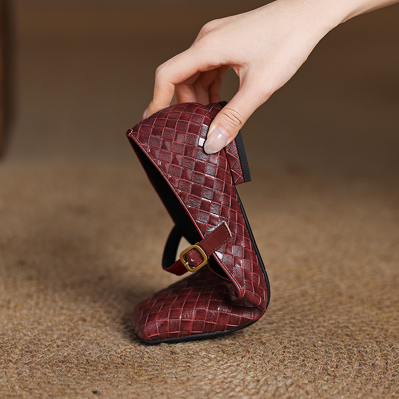 Woven Flat Bottom Mary Jane Wo - đánh giá và giá Shoes Heels Men
