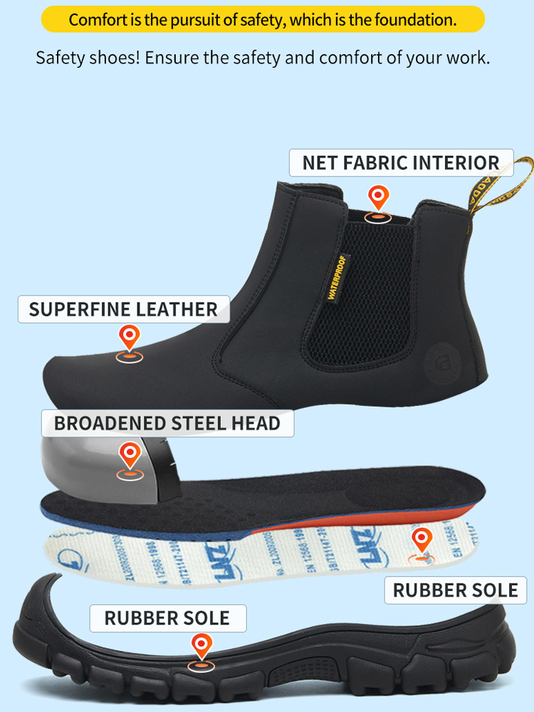 Waterproof Work Boots Men Punc - đánh giá và giá Chelsea Boots Suede