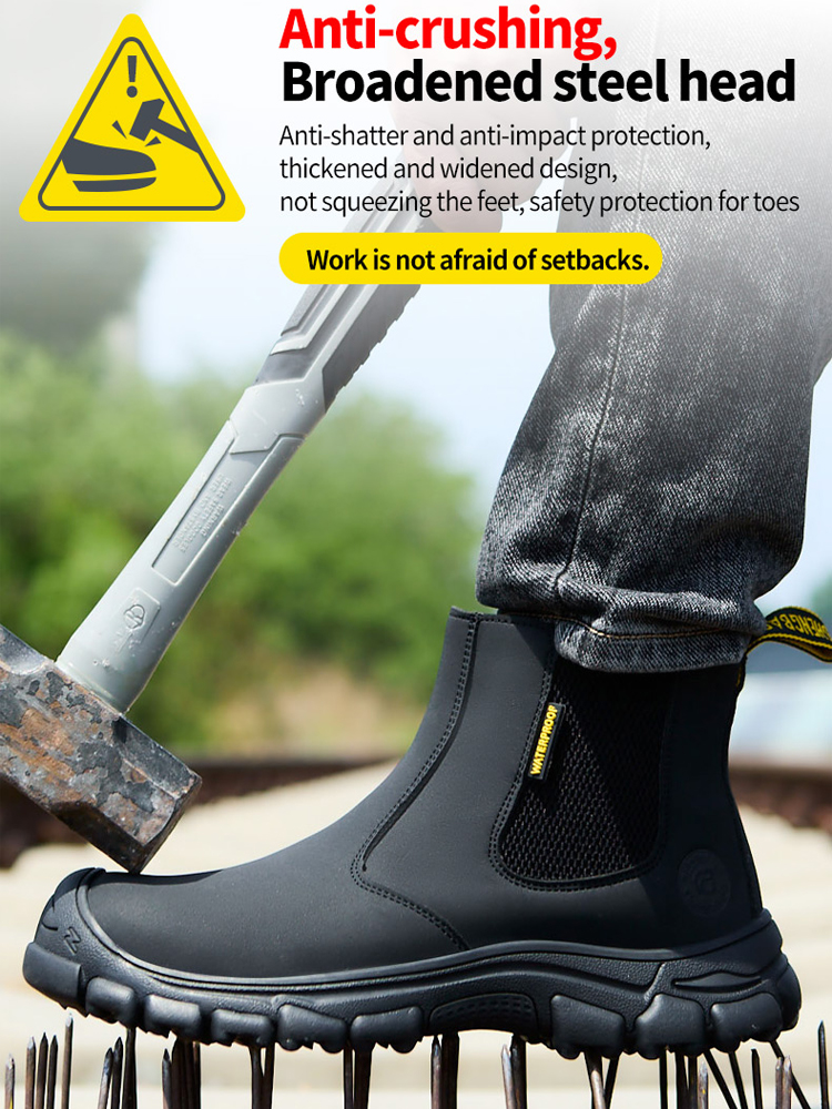 Waterproof Work Boots Men Punc - đánh giá và giá Chelsea Boots Suede