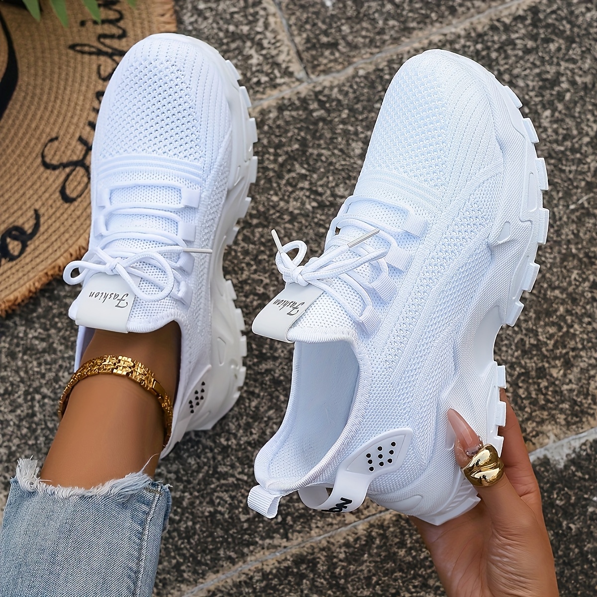 Breathable Knit Sneakers Fashi - đánh giá và giá Men Shoes Type