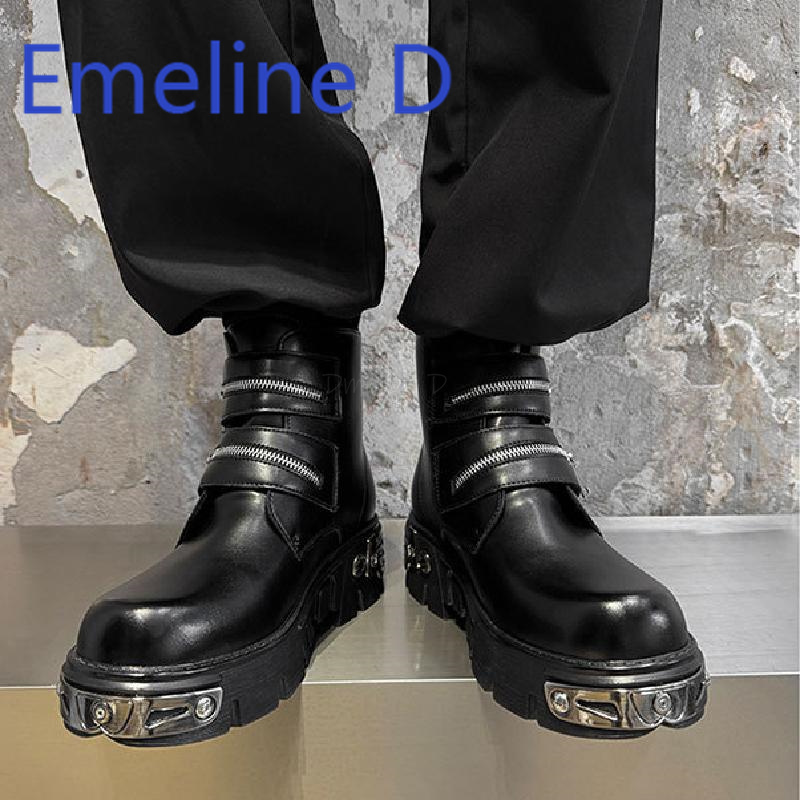 Dark Punk High Top Shoes Fashi - đánh giá và giá Men'S Shoes Height Increase