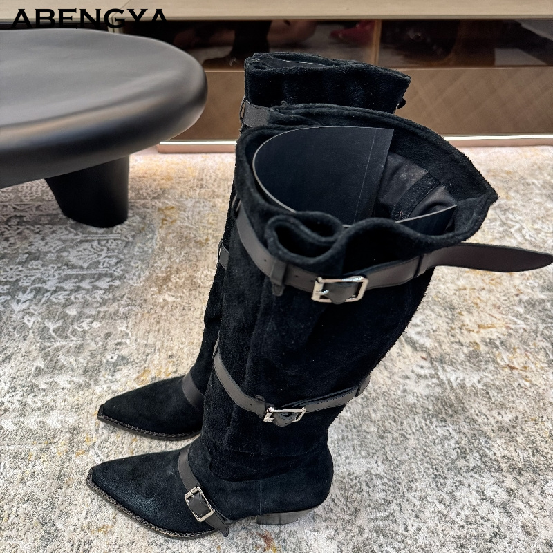 Winter Black Suede Leather Kne - đánh giá và giá Chelsea Boots Suede